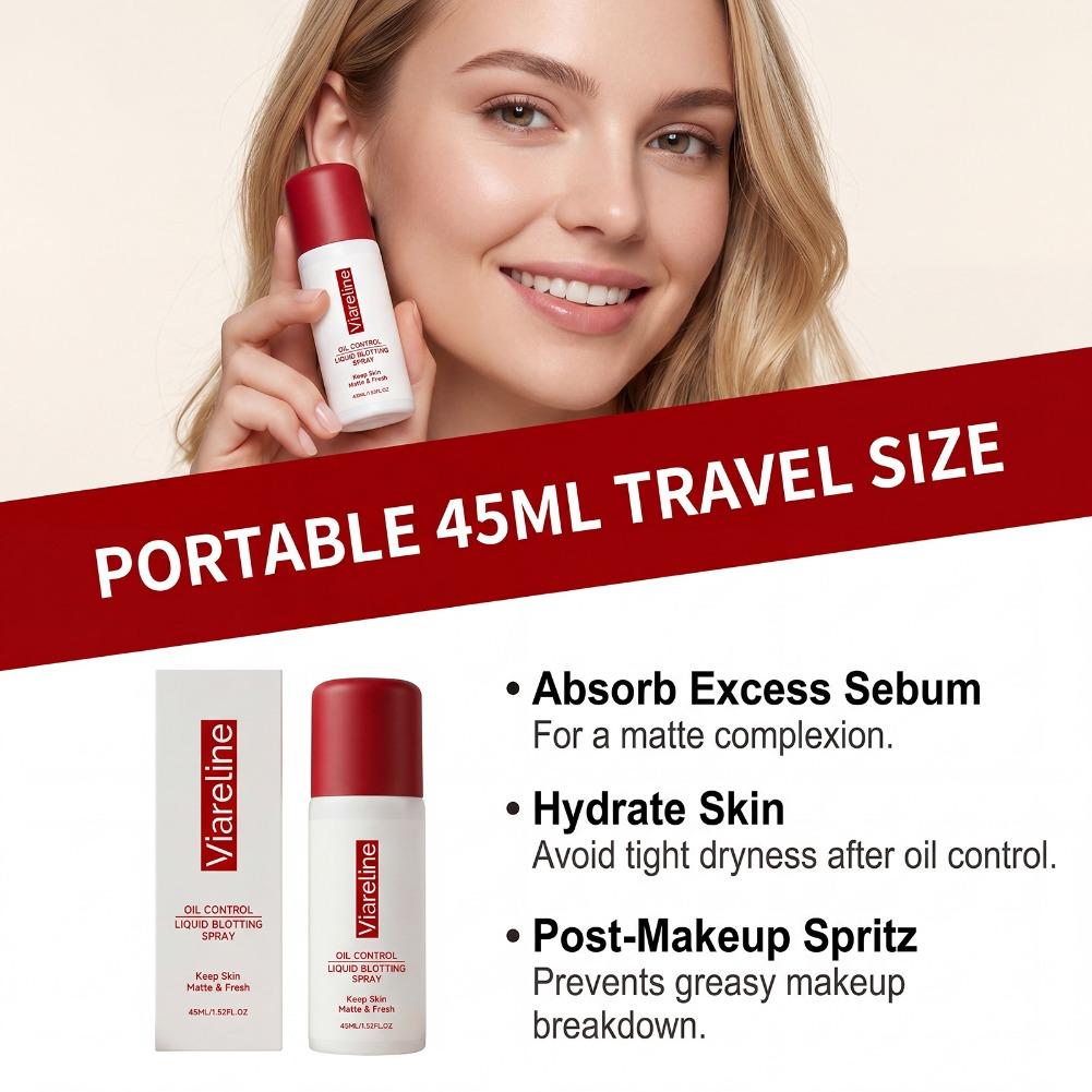 Misting Bottle Fine - 45ml Feuchtigkeitsspendendes Ölkontroll-Fixierspray Natürliches Matt-Finish Nicht-klebender