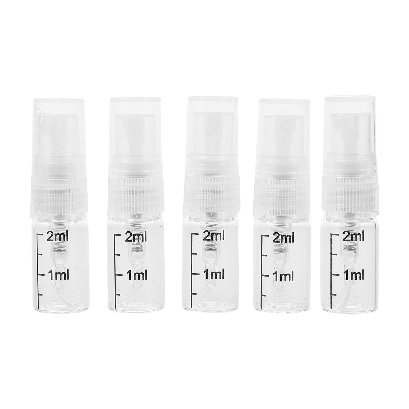 Misting Bottle Fine - 5 Stück Tragbare Sprühflaschen aus Klarglas,