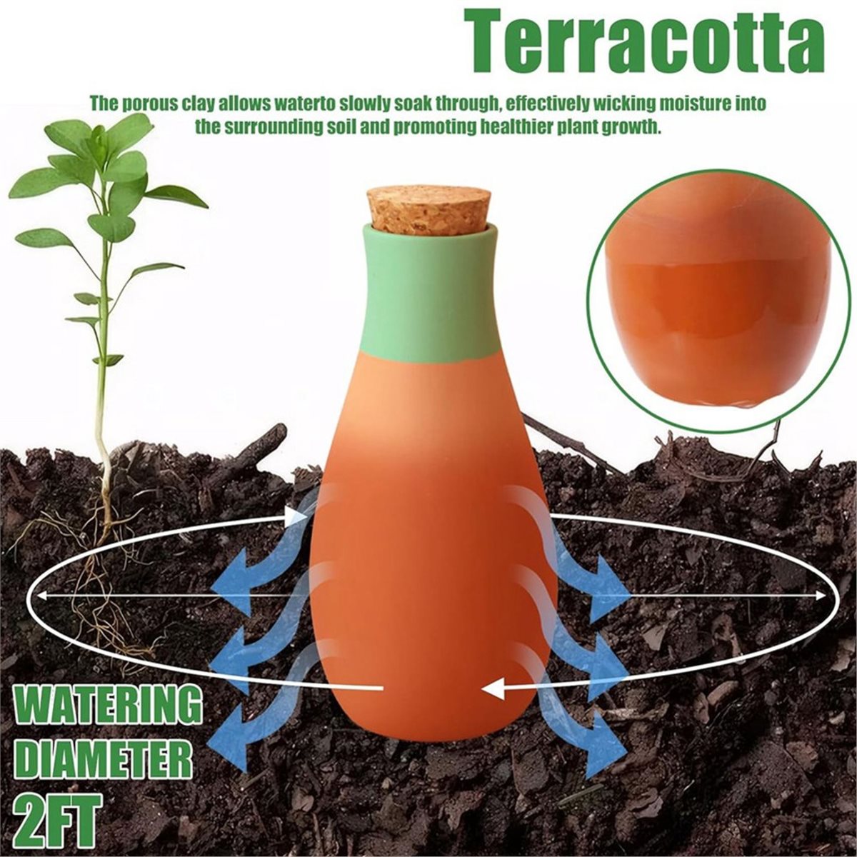 A20I 4 Stück Terrakotta-Bewäss – Self Watering Insert Bewertung und Preis